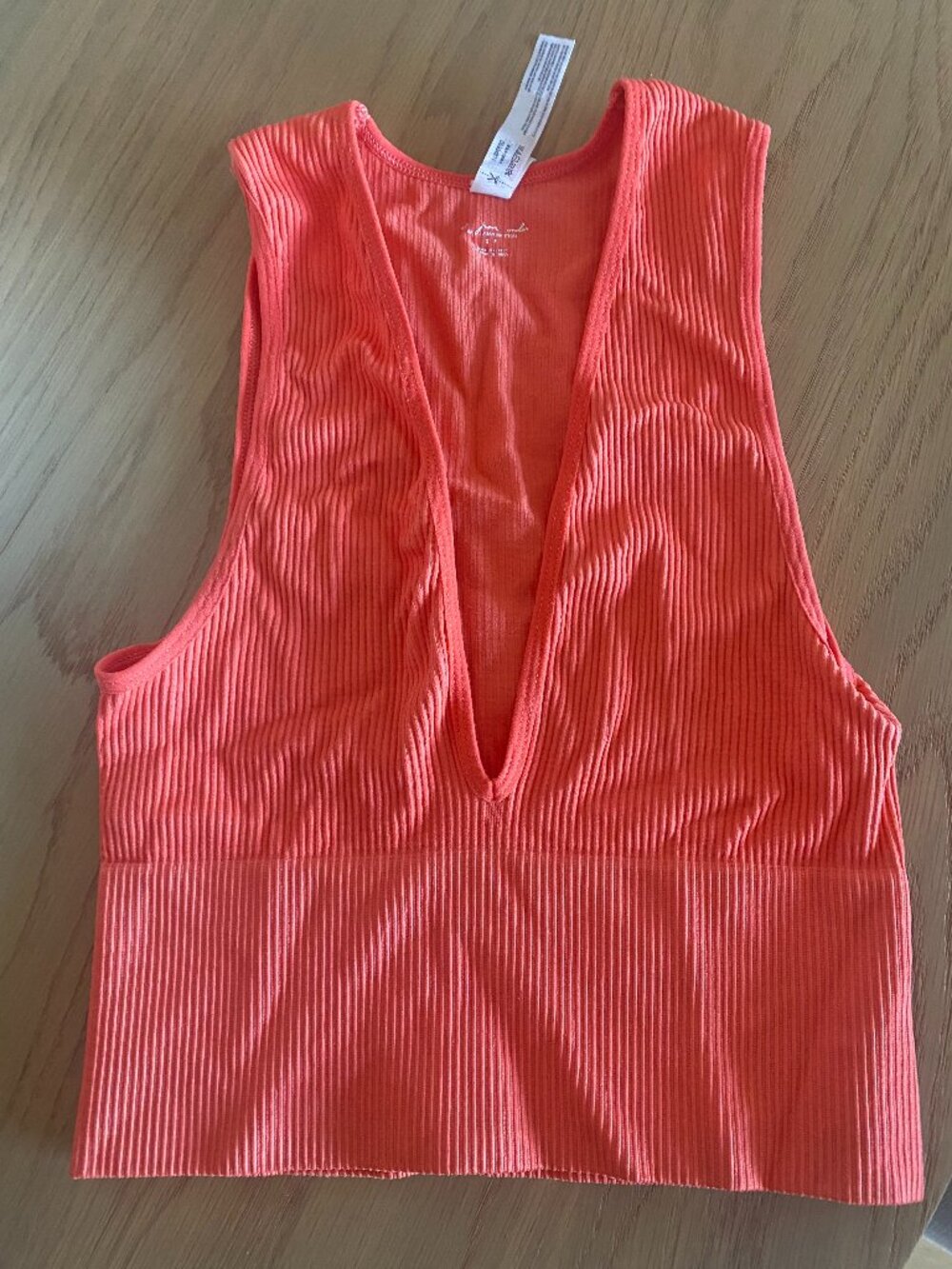 Out From Under Hailey Seamless Plunge Cropped Tank Top - Pink